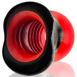 Oxballs Plug Tunnel Colossus Pighole XXXXL Noir-Rouge 17 x 13.5cm